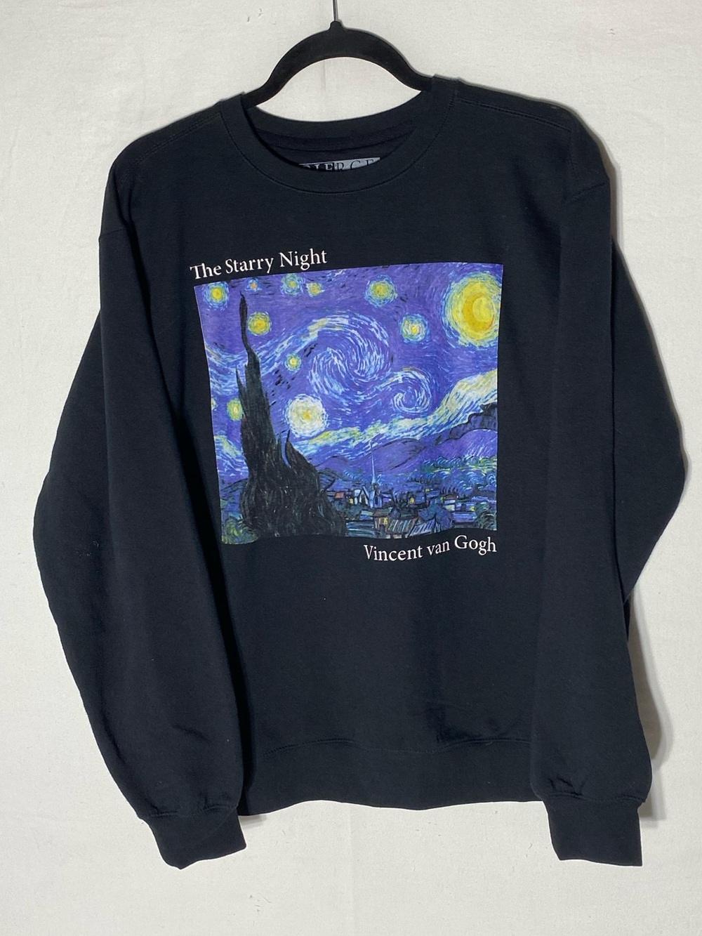 Pierce Archive Vincent Van Gogh The Starry Night Graphic Crew Neck Sweatshirt L